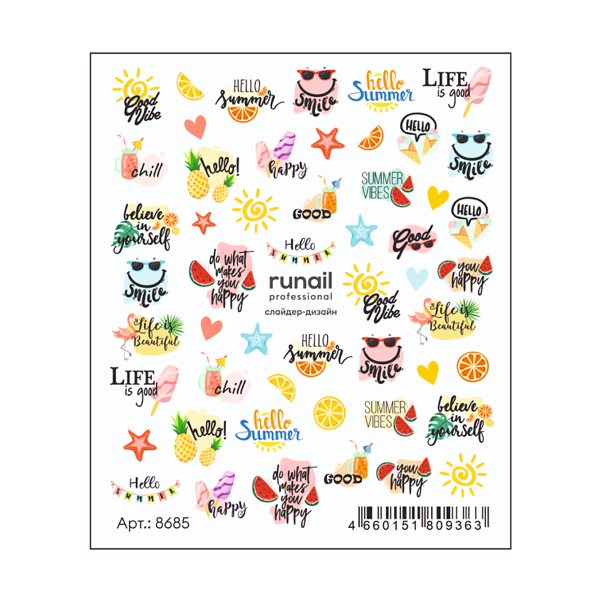 Изображение товара RUNAIL PROFESSIONAL Слайдер-дизайн для ногтей, 1 шт.