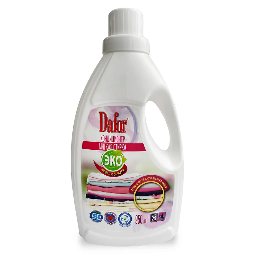 Изображение товара DAFOR Кондиционер-ополаскиватель для белья с ароматом хлопка. Мягкая стирка, 950 мл