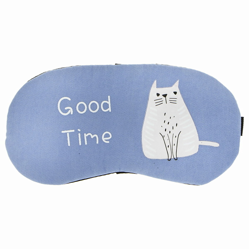 Изображение товара Маска для сна LUKKY Котик Goog Time голубой мягкая стильная