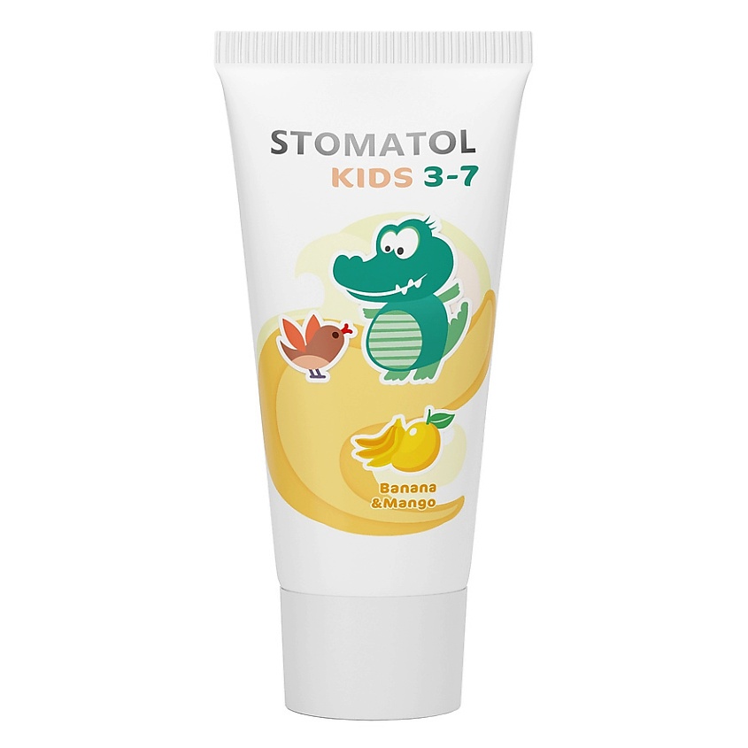 Изображение товара STOMATOL KIDS Зубная паста детская c 3 лет со вкусом Банан и манго защита от кариеса, 50 мл