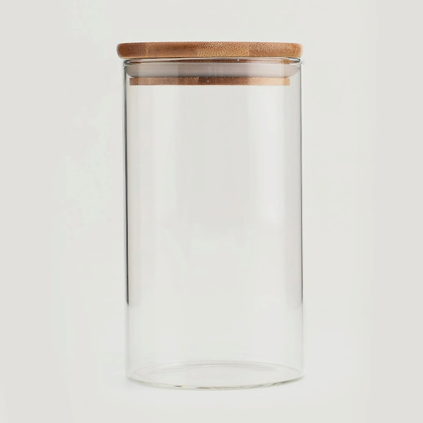 Изображение товара KIMBERLY Банка для хранения с деревянной крышкой, 1000 мл, Прозрачный