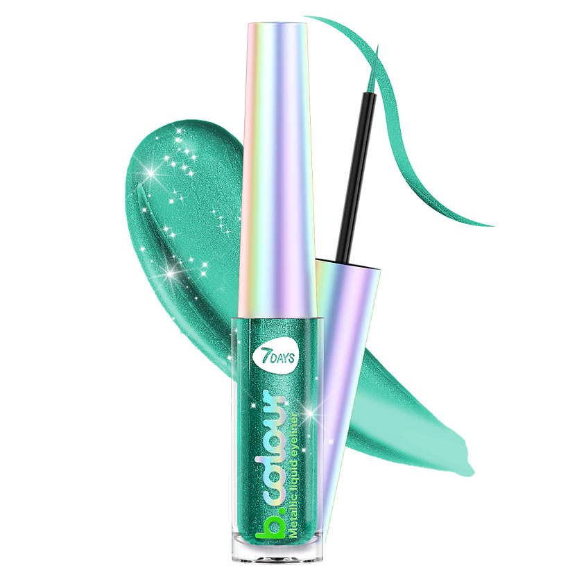 Изображение товара 7DAYS Подводка для глаз Блестящая цветная B.COLOUR, 03 Green