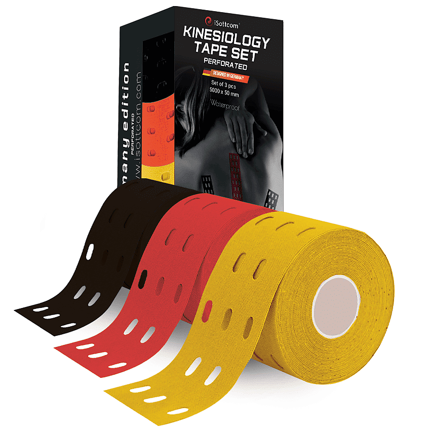 Изображение товара Кинезиотейп iSottcom набор из 3 шт для тела и лица плотностью 5 см