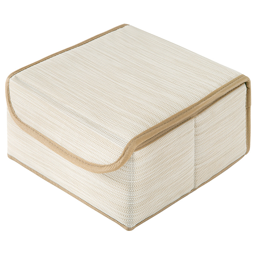Изображение товара Коробка для хранения с крышкой CASY HOME ВО-063 бежевый размер 27х25х12 см