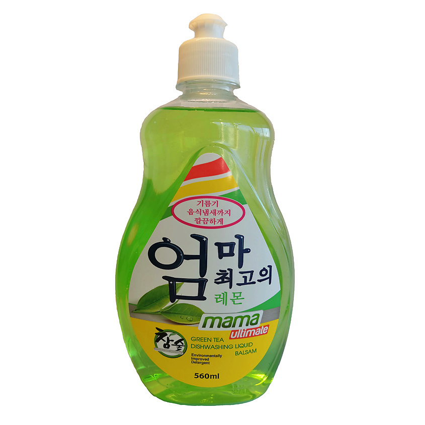 Изображение товара MAMA ULTIMATE Бальзам-концентрат для мытья посуды, фруктов и детских принадлежностей Зеленый Чай, 560 мл
