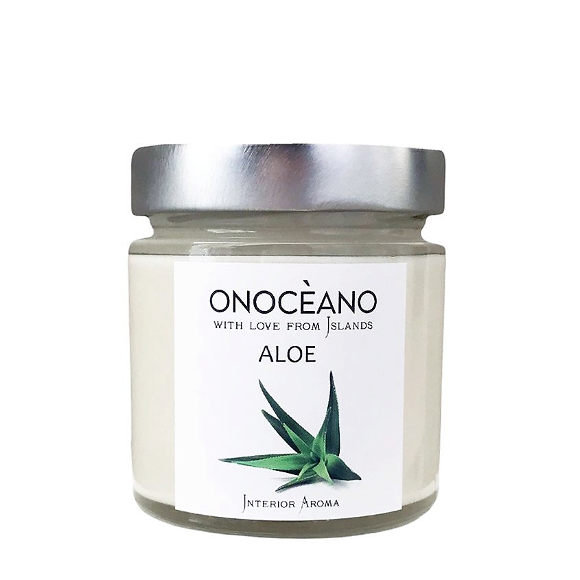 Изображение товара Ароматическая свеча ONOCEANO Алое 100 мл - натуральный соевый воск