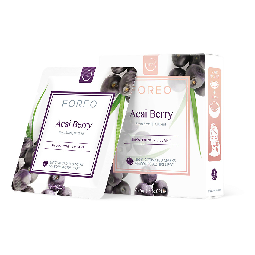 Изображение товара FOREO Тонизирующая маска для лица Acai Berry для UFO/UFO mini, 6х6г