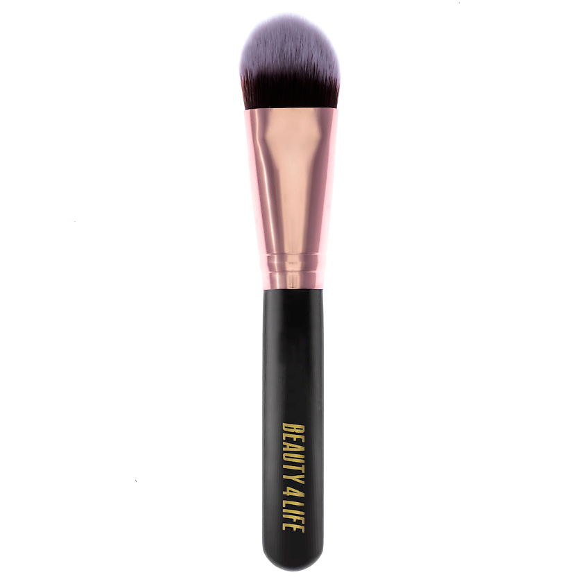 Изображение товара BEAUTY4LIFE Кисть косметическая для тональной основы, плоская, черный