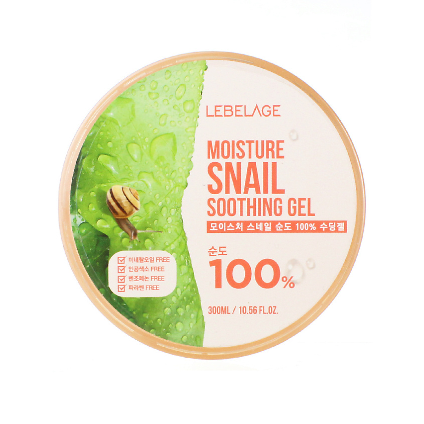 Изображение товара LEBELAGE Гель для Лица и Тела Универсальный с Муцином улитки Gel Moisture Snail 100%, 300 мл