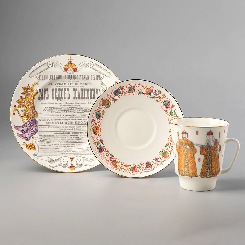 Изображение товара ИМПЕРАТОРСКИЙ ФАРФОРОВЫЙ ЗАВОД Комплект кофейный "Царь Федор Иоаннович", 1 шт.
