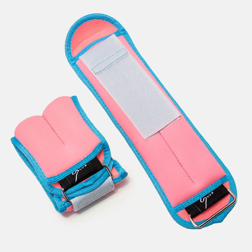 Изображение товара L-V-P Набор утяжелителей для рук и ног неопреновые, цвет: Розовый, 2 цвет