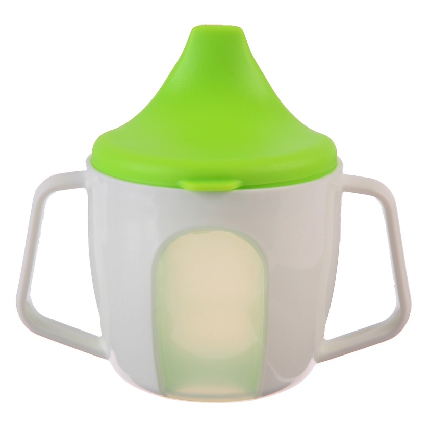 Изображение товара КРОШКА Я Тренировочный поильник - чашечка 2в1 твердый носик, Зеленый