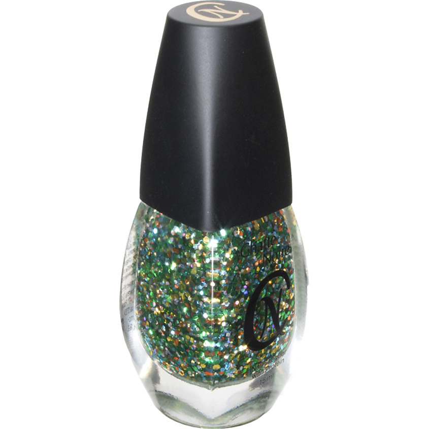 Изображение товара Лак для ногтей с крупными голографическими блестками зеленозолотой 540
