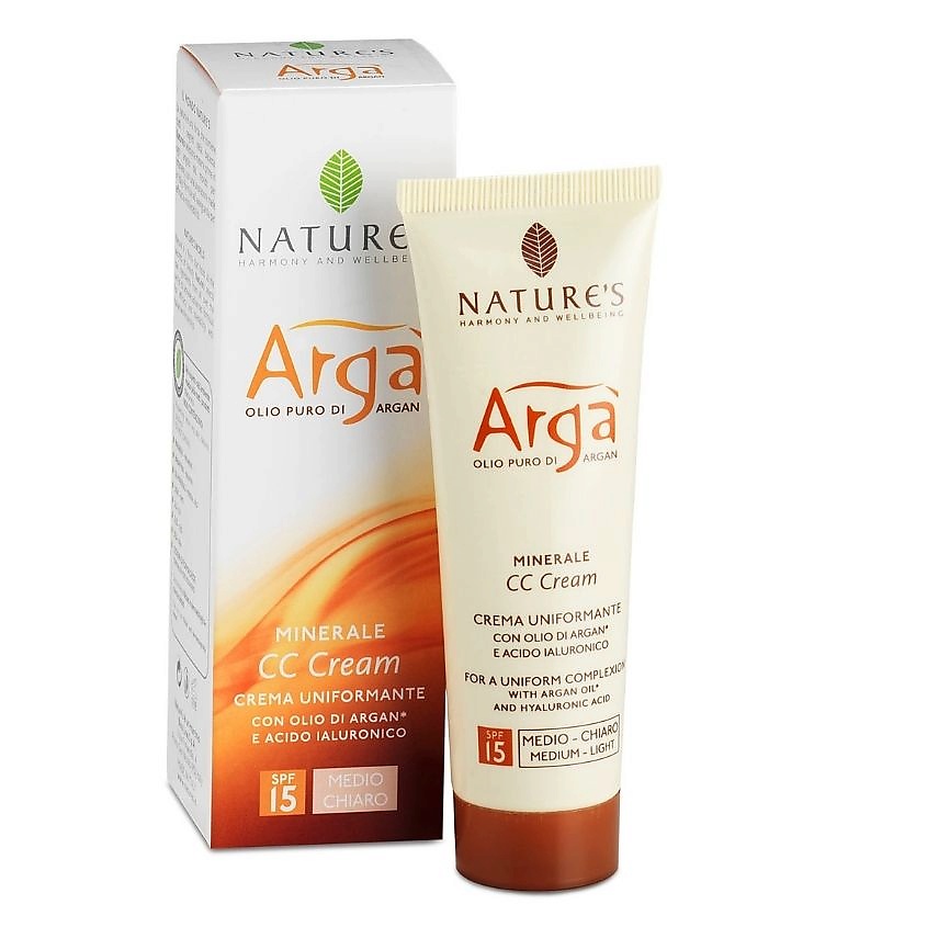 Изображение товара NATURE'S HARMONY AND WELLBEING Крем СС корректирующий SPF15 Arga, 50 мл, светло-бежевый