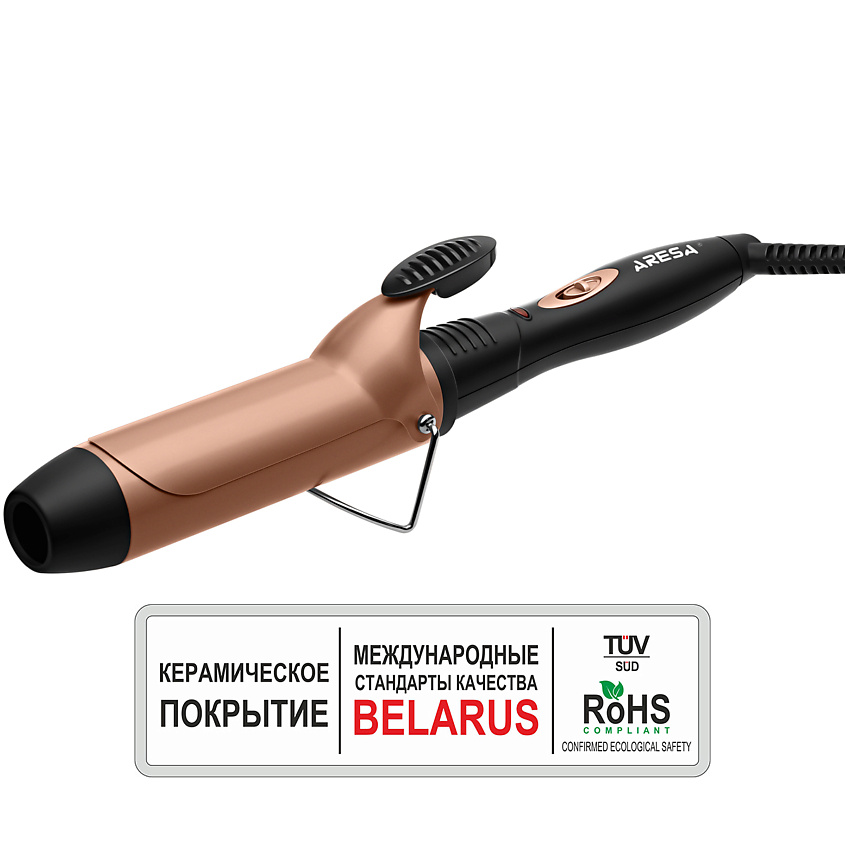 Изображение товара Щипцы для завивки волос ARESA AR-3334 керамическое покрытие безопасное и компактное