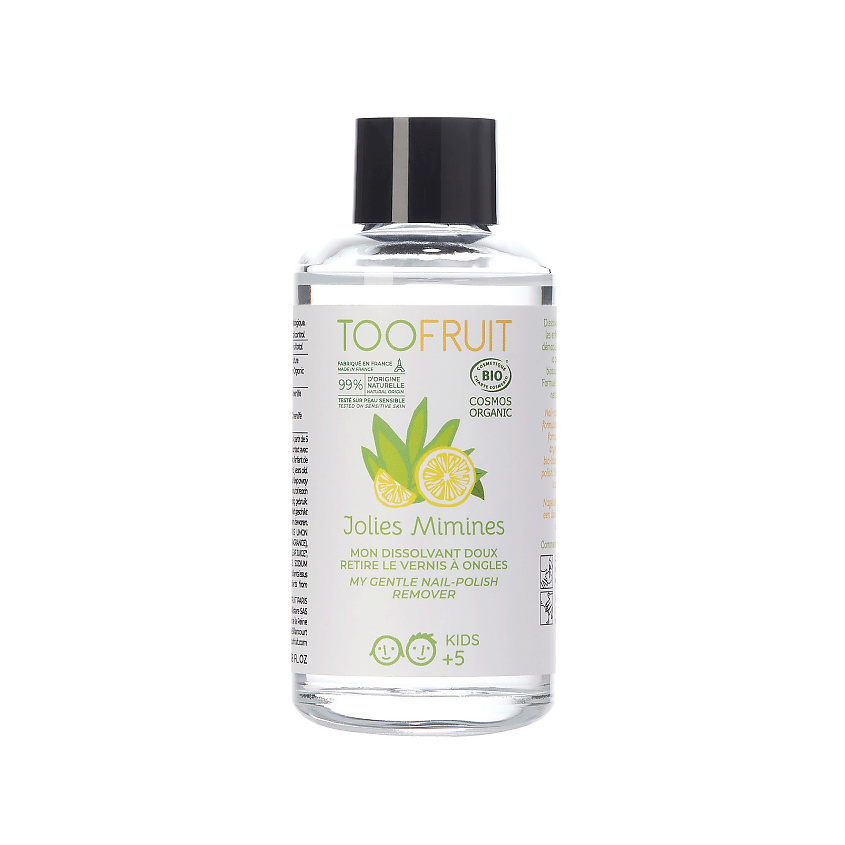 Изображение товара TOOFruit Жидкость для снятия лака детская Лимон-Алоэ Вера 100 мл безопасное средство