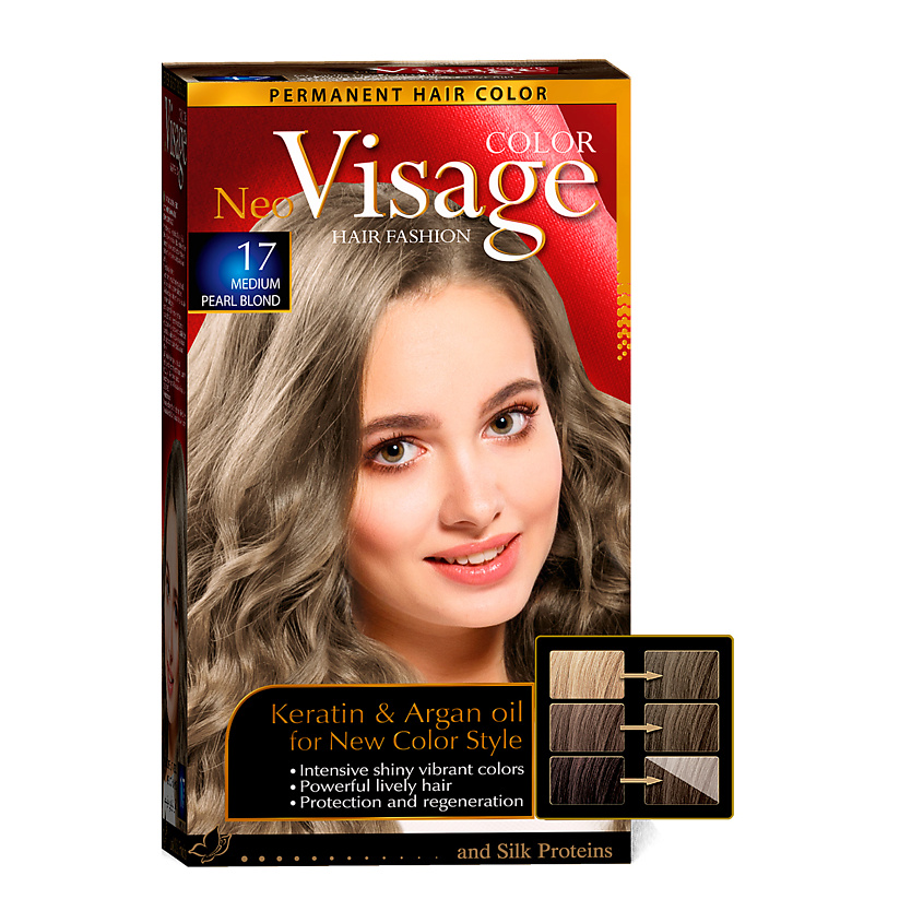 Изображение товара VISAGE COLOR HAIR FASHION Краска для волос Тёмно-пепельно русый Dark Ash Blond 12, цвет: Средне-перламутровый русый