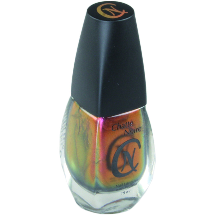 Изображение товара Лак для ногтей CHATTE NOIRE Радуга Gold бордо-фиолетовый голографический 15 мл