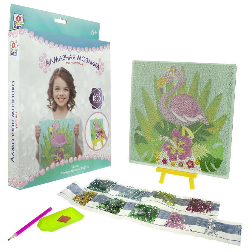 Изображение товара 1TOY Алмазная мозаика Тропики, 1 шт.