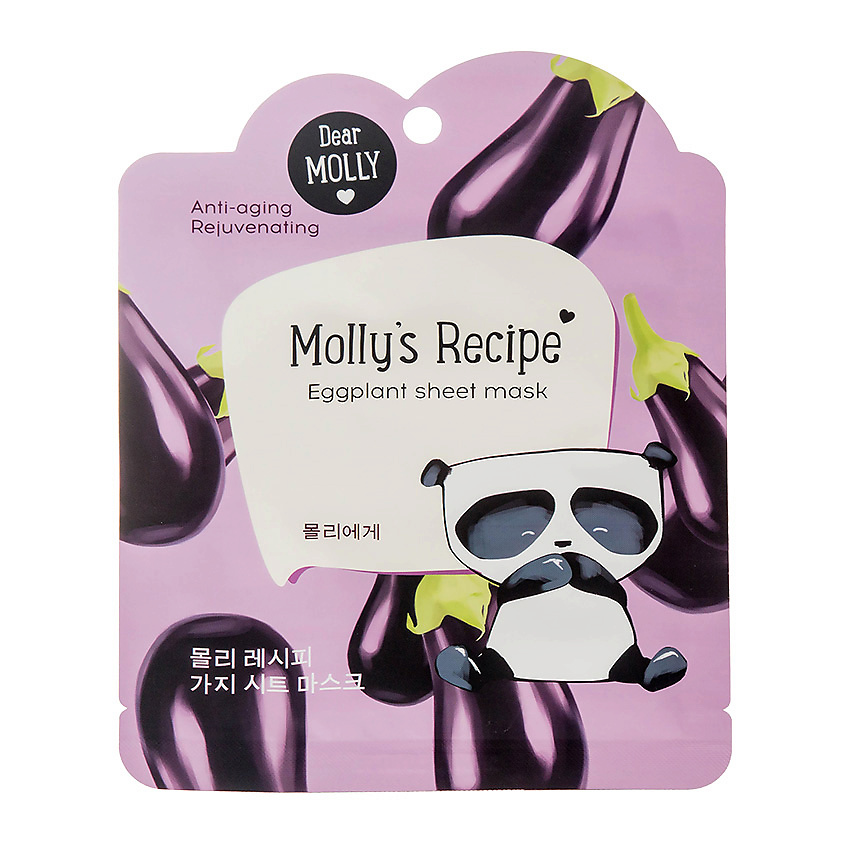 Изображение товара DEAR MOLLY Тканевая маска Рецепты Молли Баклажан