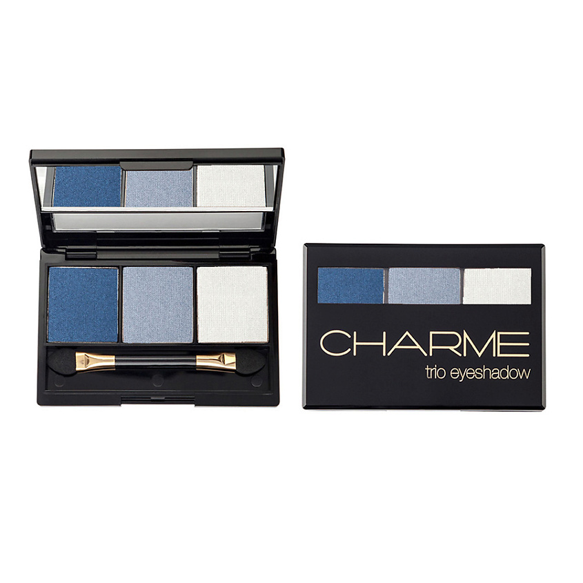 Изображение товара CHARME Тени для век трехцветные TRIO, цвет: Синий