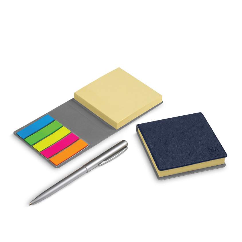 Изображение товара FLEXPOCKET Футляр из экокожи для стикеров и стикеры двух видов, Синий