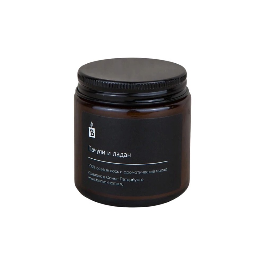 Изображение товара Ароматическая свеча Пачули и ладан 120 мл от Banka Home