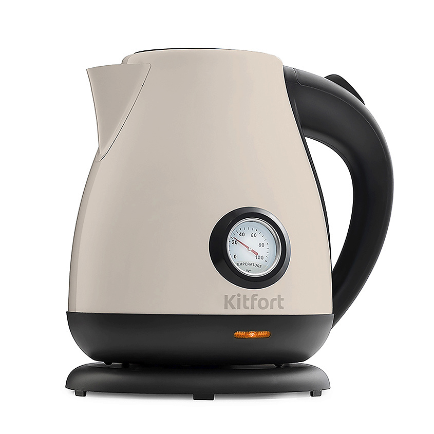 Изображение товара КИТФОРТ Чайник КТ-642-3 белый мощный стильный с термометром 1,7 л