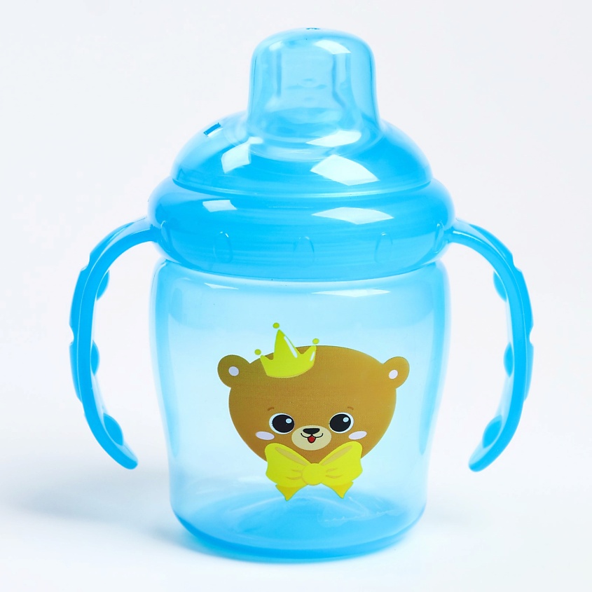 Изображение товара MUM&BABY Поильник с мягким носиком «Мишка принц», с ручками, 250 мл