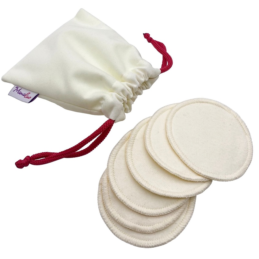 Изображение товара Многоразовые диски для лица с мешочком 6 шт. Mamalino экологичная альтернатива ватным дискам