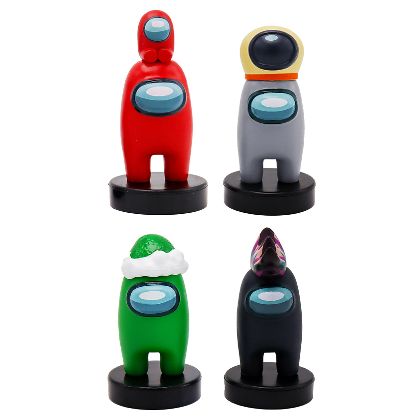 Изображение товара AMONG US Набор фигурок-штампиков 3 серия герои в зеленой шапке