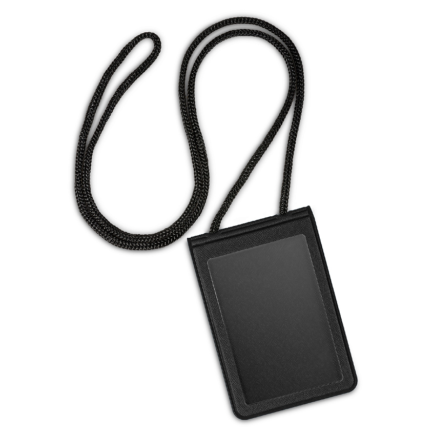 Изображение товара FLEXPOCKET Бейдж из экокожи с магнитным замком для карточек и пропусков Черный