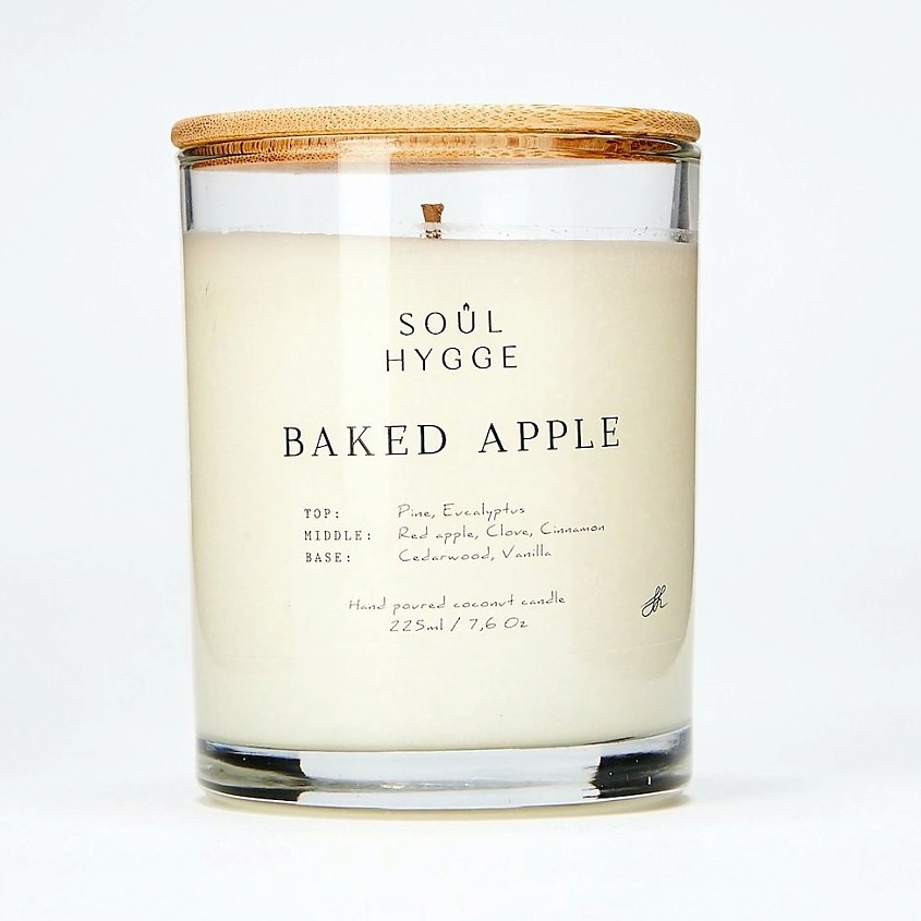 Изображение товара SOUL HYGGE Ароматическая свеча BAKED APPLE c хлопковым фитилем, 225 мл