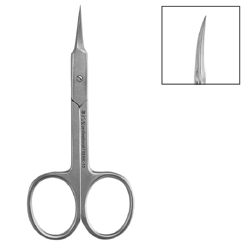 Изображение товара IRISK Ножницы для кутикулы матовые, ручная заточка, 02NK-10, Серебряный, 1шт