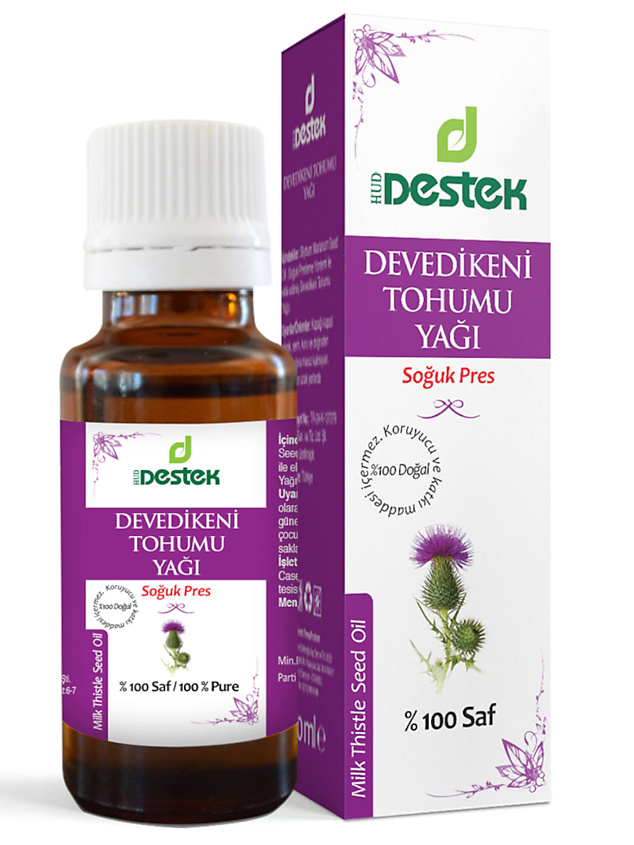 Изображение товара DESTEK Косметическое масло семян расторопши для лица, тела, волос, увлажнение, питание, 20 мл