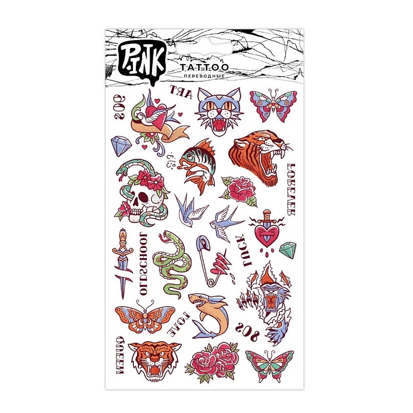 Изображение товара П.INK Наклейки-тату Олдскул малый переводные 1 шт яркий дизайн