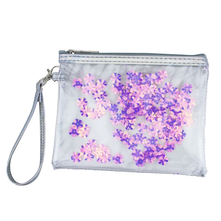 Изображение товара LUKKY Косметичка на молнии с пайетками, цвет: Прозрачный