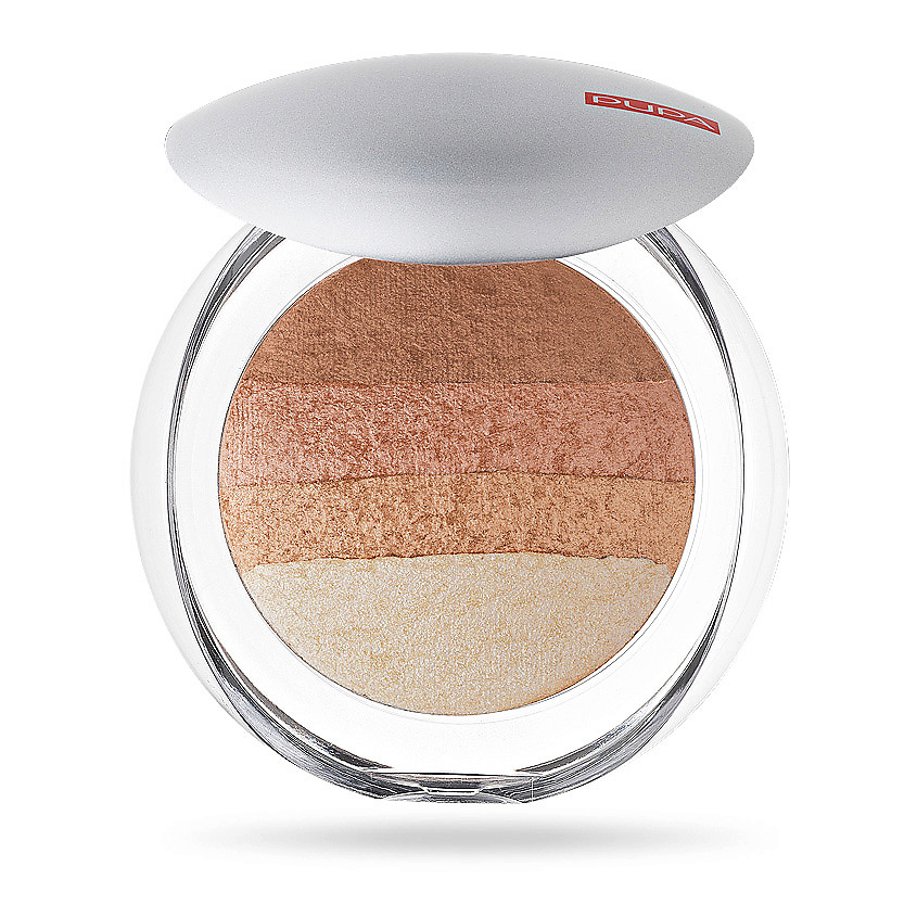 Изображение товара PUPA Румяна-пудра универсальная для лица и тела LUMINYS BAKED ALL OVER, № 05 Золотые полосы, 9 г