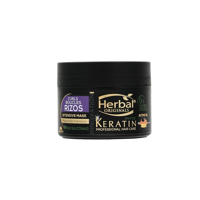 Изображение товара HERBAL Интенсивная маска фито-кератин Восстановление и питание вьющихся волос Keratin Professional Hair Care Intensive Mask, 300 мл