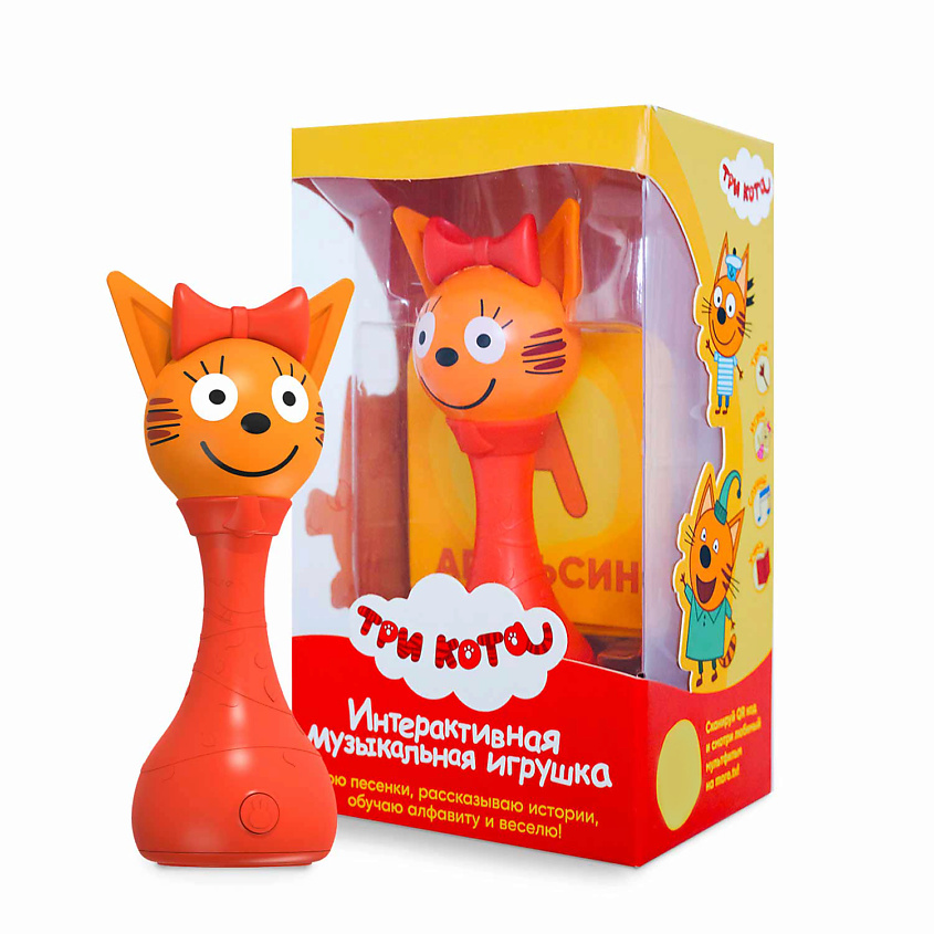 Изображение товара ALILO Интерактивная музыкальная игрушка Три кота. Карамелька. Белый шум, ночник, песенки, 1 шт.