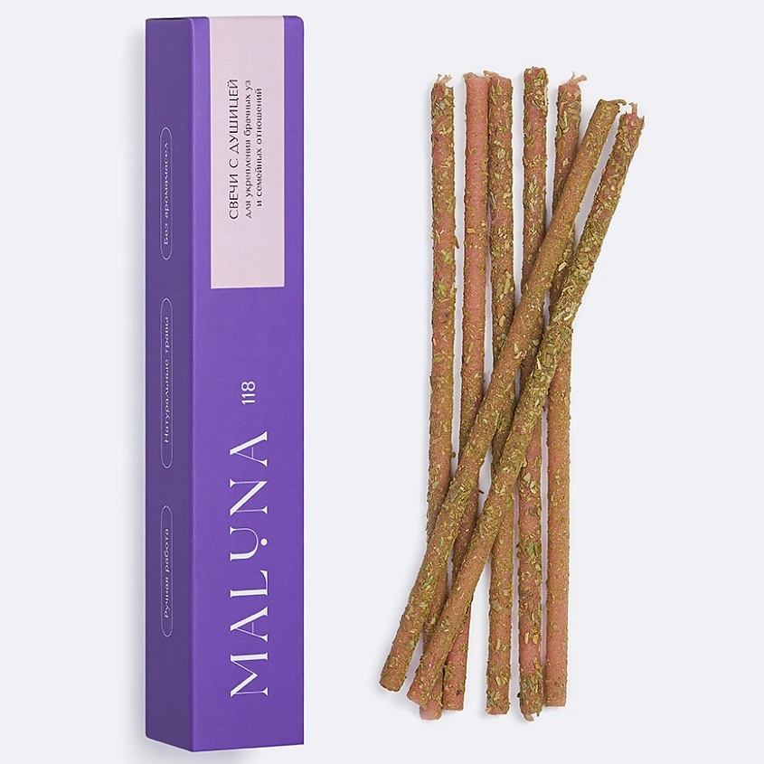 Изображение товара MALUNA Магические розовые свечи с душицей, 7 шт