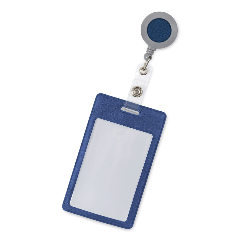 Изображение товара FLEXPOCKET Карман для бейджа с рулеткой, вертикальный, синий