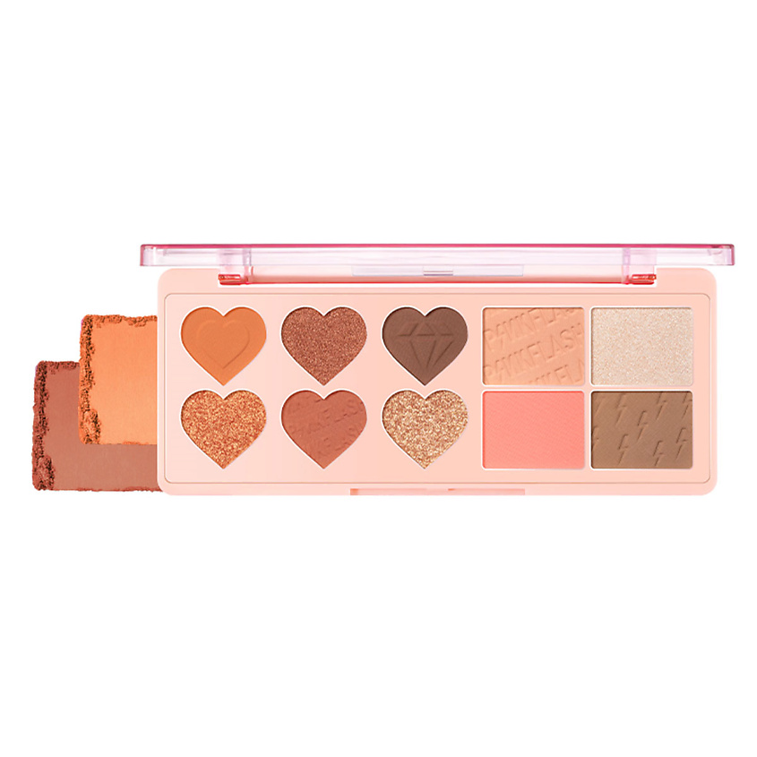 Изображение товара PINK FLASH Палетка теней для макияжа глаз и лица "Multi-Face", №01 Апельсиновый латте