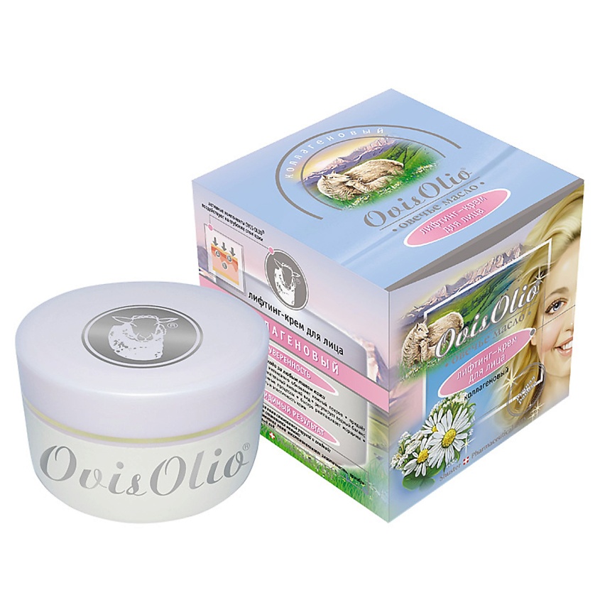Изображение товара OVISOLIO Лифтинг-крем для лица Овечье Масло коллагеновый, 50 мл