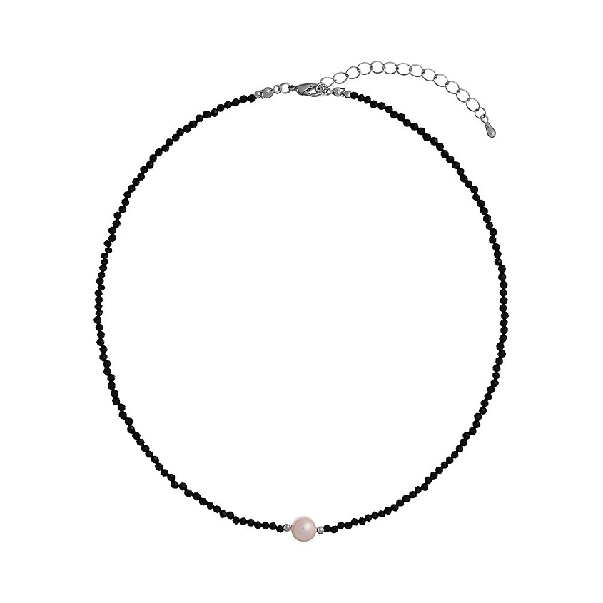 Изображение товара UVI JEWELLERY Колье с культивированным жемчугом и черными кристаллами, Черный