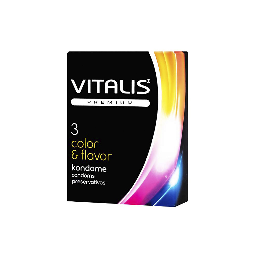 Изображение товара Vitalis Premium Color&Flavor цветные ароматизированные презервативы 3 шт