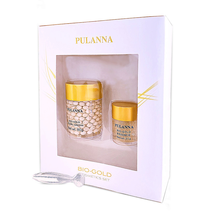Изображение товара PULANNA Подарочный набор омолаживающей косметики для лица с золотом и пептидами, 21 г + 60 г