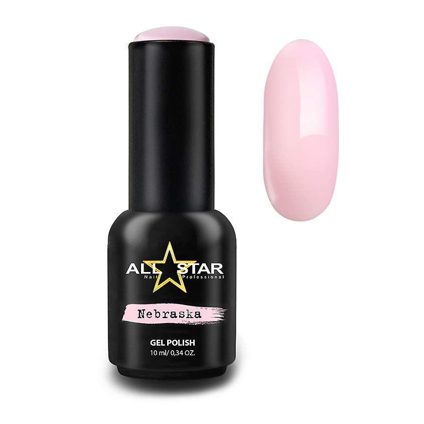 Изображение товара ALL STAR PROFESSIONAL Гель-лак для ногтей Nud, розовая вуаль