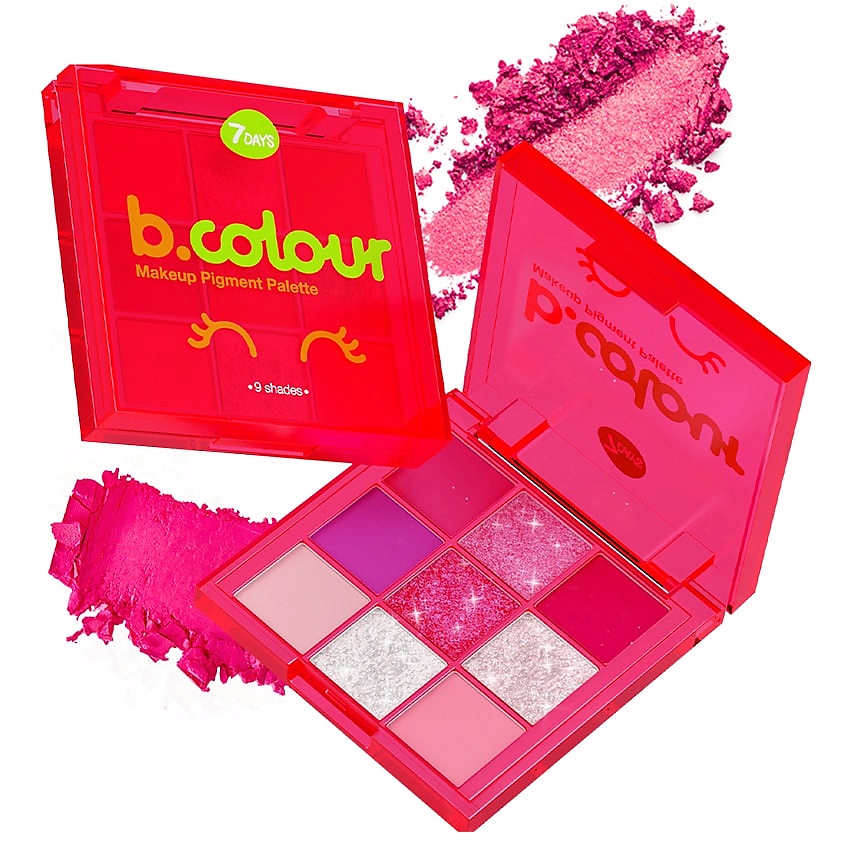 Изображение товара 7DAYS Тени для век и глаз неоновые матовые и сияющие 01 Electric