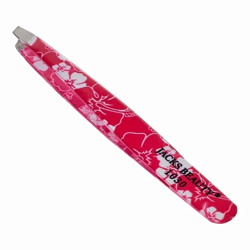 Изображение товара JACKS.BEAUTY Пинцет для бровей скошенный, цвет: Розовый, 1 шт